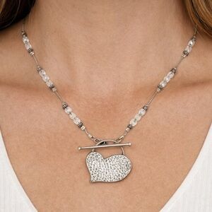 Silpada Retired Vintage N0776 Sterling Silver Hammered Heart Pendant Necklace